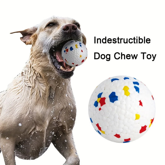 Indestructible Dog Chew Toy Ball,High Resilience Pet Bouncy Ball for Teeth Cleaning,Interactive Dog Toys for Large Medium Dogs