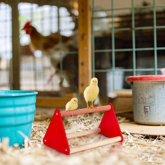 Chick Perch Chicken Perch Stand Resting Toy Frame Stand And Wooden Roosting Bar For Baby Chick Coop Hens Brooder