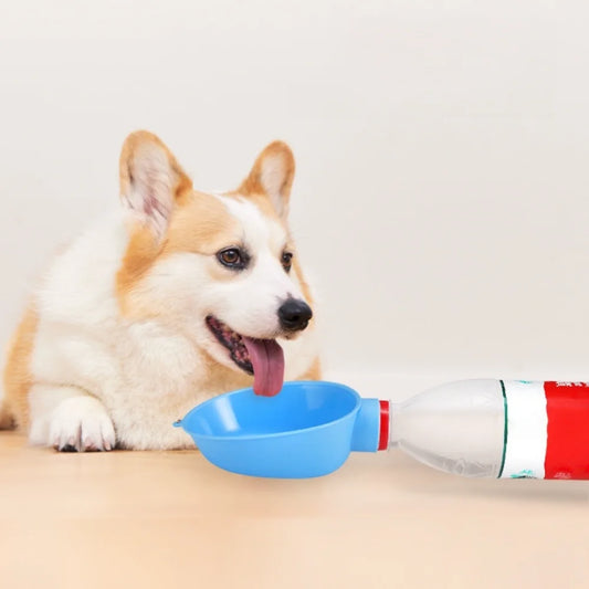 Portable Pet Water Bottle with Travel Bowl: Outdoor Dog & Cat Drinking Dispenser for Hikes, Walks, and On-the-Go Hydration
