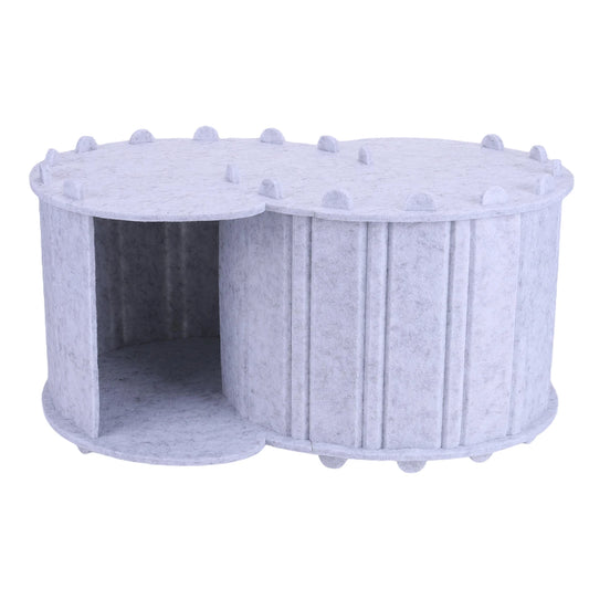 Cat Tunnel Bed Felt Peekaboo Cat Cave Semi-enclosed Foldable Pet House for Indoor Cats