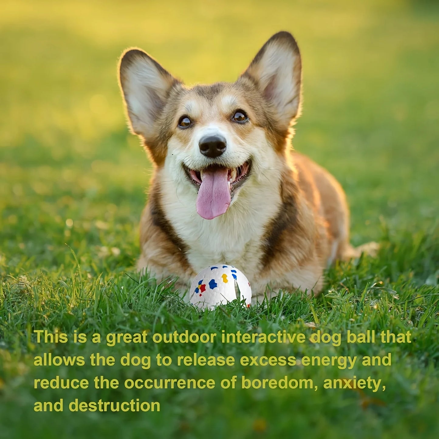 Indestructible Dog Chew Toy Ball,High Resilience Pet Bouncy Ball for Teeth Cleaning,Interactive Dog Toys for Large Medium Dogs