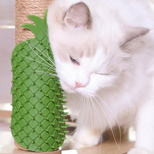 Self Cleaning Wall Corner Cat Scratcher Combs Pet Hair Removal Massage Kitty Grooming Rubbing Brushes Kitten Toys