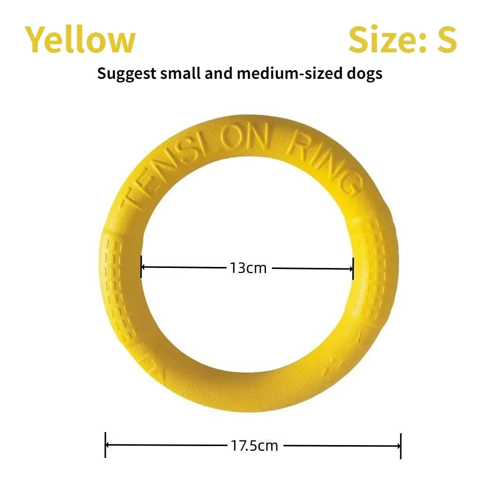 Dog Ring Toys Indestructible Chewing Flying Floating Training Tools Fetch for Small Medium Large Dogs Throwing Catching Flying