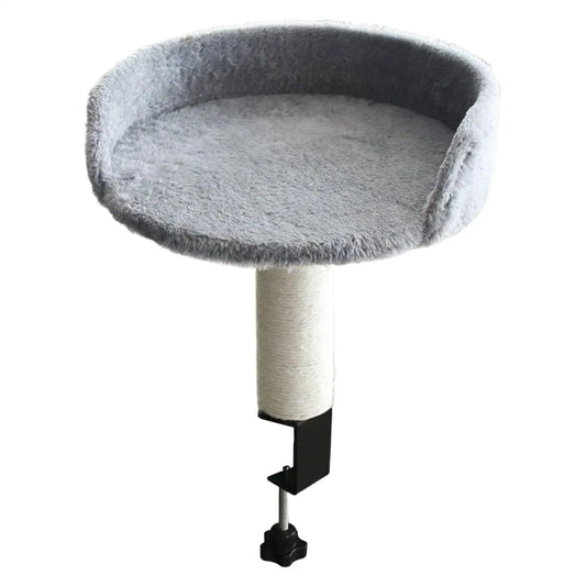 Cat Hammock Perch Desk Clamp Cat Bed With Soft Pad Removable Pet Nest Attachment For Office & Home Space-Saving Pet Cat Bed