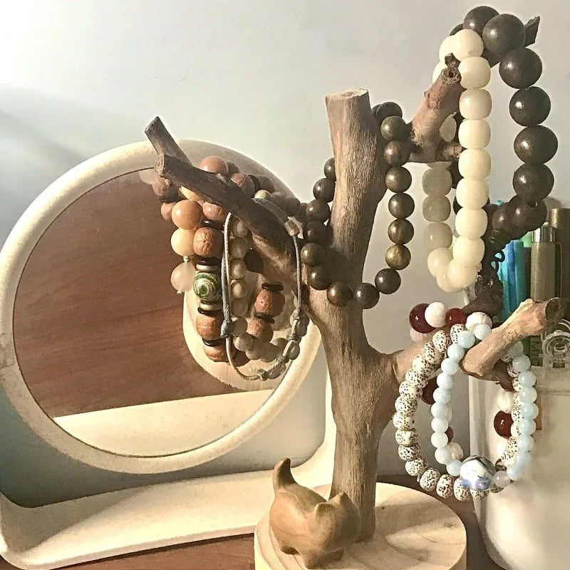 Zen Grapevine Bird Perch - Natural Dead Branch Tree Trunk Stand for Parrot habitat Jewelry, Solid Wood Home Decor Ornament