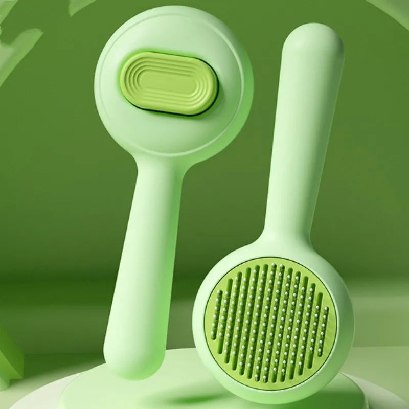 Cat Brush Self-cleaning Cat Brush Pet Hair Remover One Click Combs for Cats Hair Cleaning Pet Grooming Massage Dog Comb Brushes