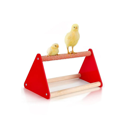 Chick Perch Chicken Perch Stand Resting Toy Frame Stand And Wooden Roosting Bar For Baby Chick Coop Hens Brooder