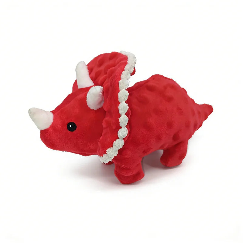 Pet Dinosaur Indestructible Plush Dog Play Toy Cartoon With Squeaker Safe Large Dog Cute Animal Supplies Tough Toys Resistant