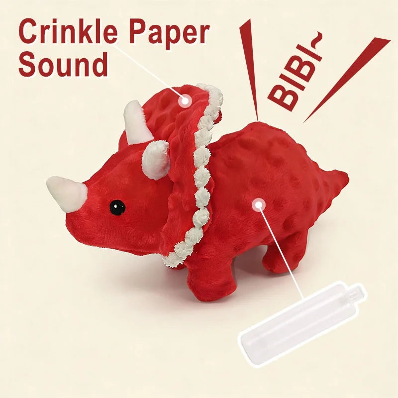 Pet Dinosaur Indestructible Plush Dog Play Toy Cartoon With Squeaker Safe Large Dog Cute Animal Supplies Tough Toys Resistant