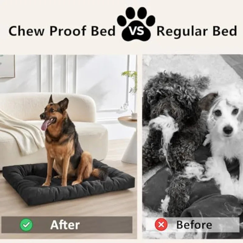 Anti-bite Dog Bed for Medium and Large Dogs Durable Dog Cage Pad Waterproof Washable Sturdy Kennel Pet Pad