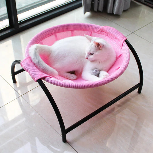 Cat Dog Bed Pet Hammock Bed Free-Standing Cat Sleeping Cat Bed Pet Supplies Whole Wash Detachable Easy Assembly Indoors Outdoors