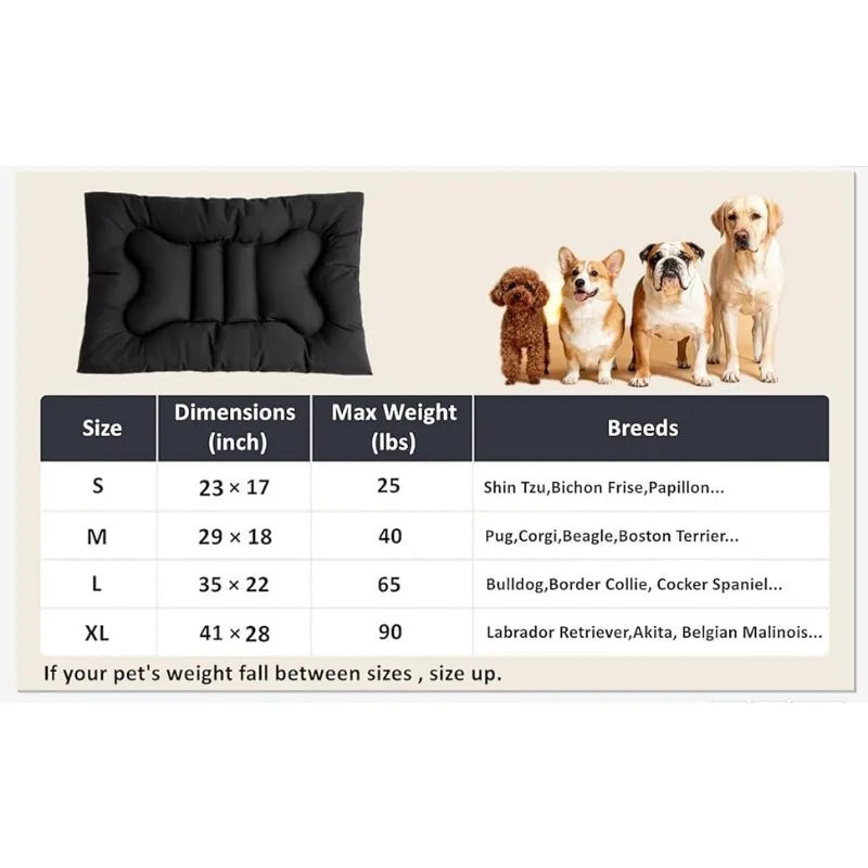 Anti-bite Dog Bed for Medium and Large Dogs Durable Dog Cage Pad Waterproof Washable Sturdy Kennel Pet Pad