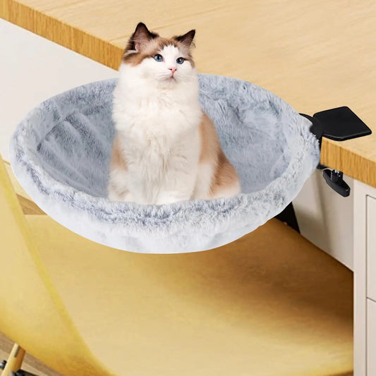 Cat Desk Bed 180 Rotating Kitten Hammock indoor cat bed furniture Ergonomic Cat Desk Bed For Sleeping Relaxation