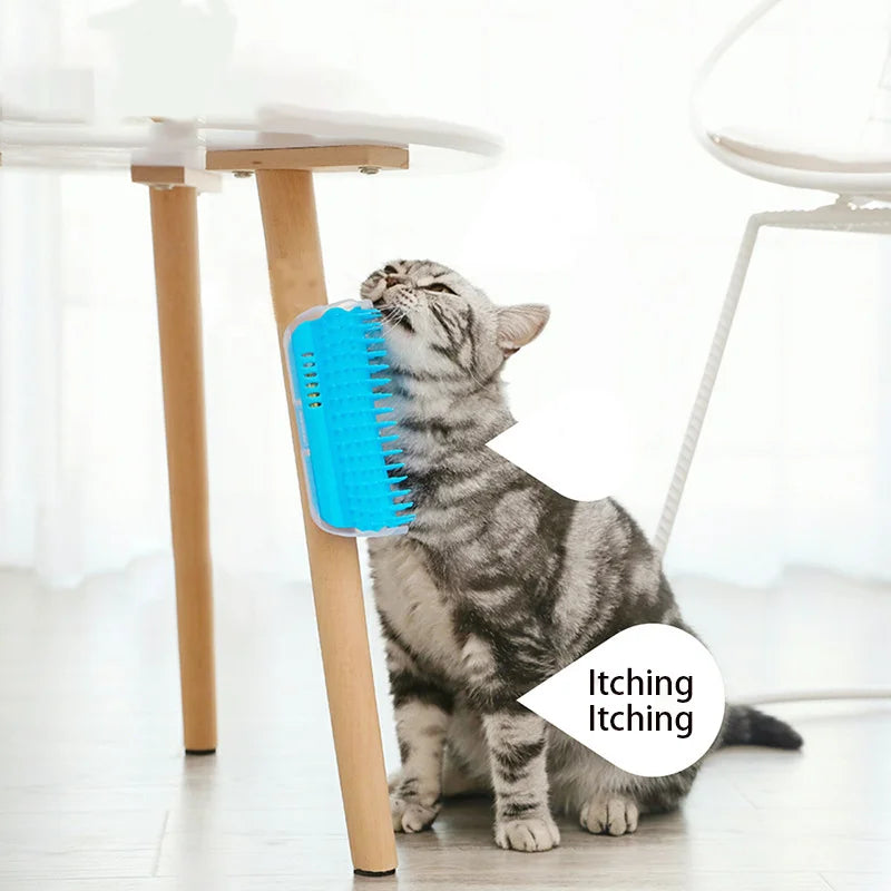 New cats Wall Corner Scratcher Brush Pet Comb Cratch Bristles Arch Massager Self Grooming Accessories